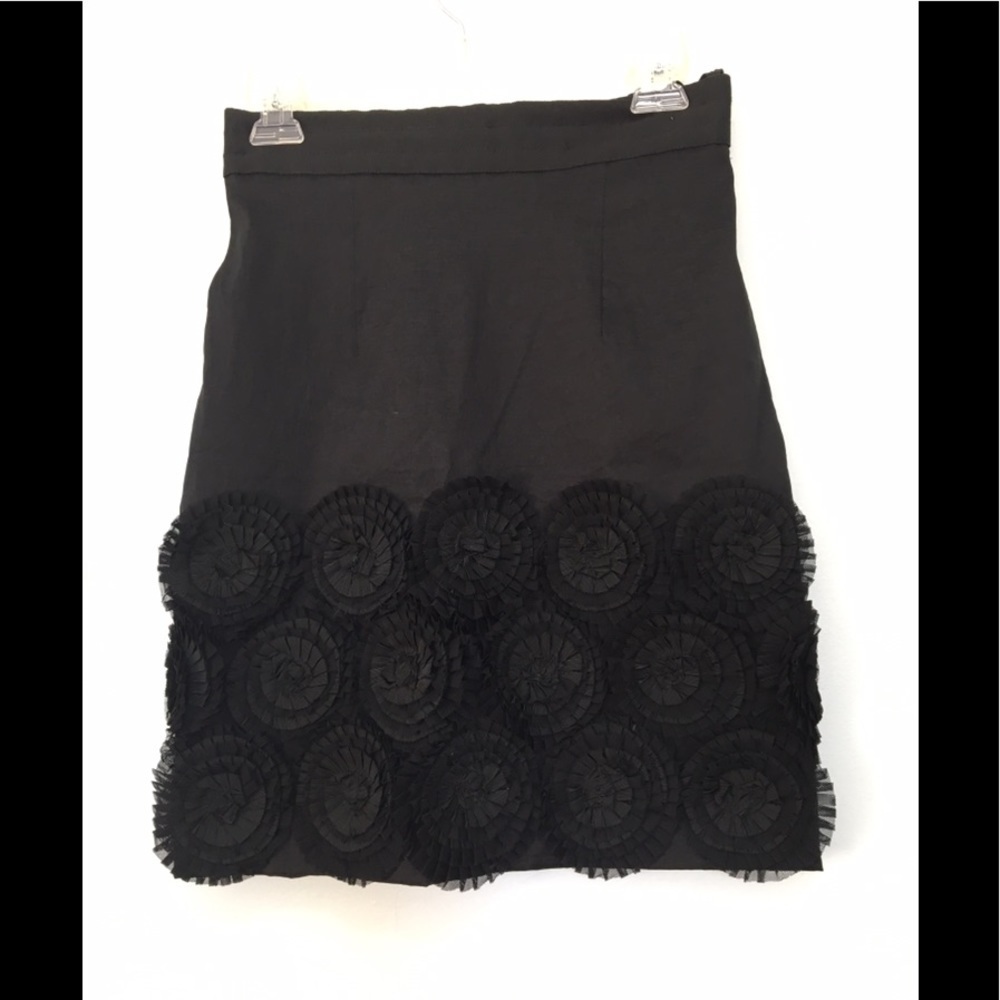 Jovani Black Flowers Embellished Mini Skirt 4